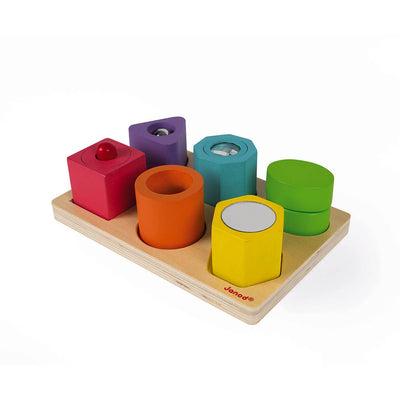 I Wood | Shapes & Sounds | 6 Block Puzzle | 12 Months+ - The Weitzman Museum Store - J05332