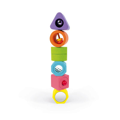 I Wood | Shapes & Sounds | 6 Block Puzzle | 12 Months+ - The Weitzman Museum Store - J05332