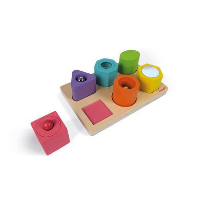 I Wood | Shapes & Sounds | 6 Block Puzzle | 12 Months+ - The Weitzman Museum Store - J05332
