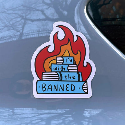 I'm With the Banned Car Magnet - The Weitzman Museum Store - DCMIWTB1