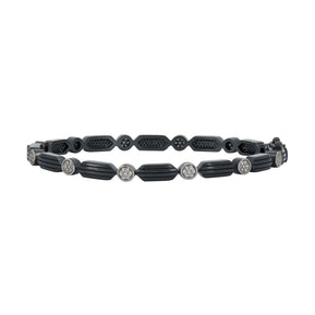 Industrial Finish Ribbed Metro Hinge Bracelet - The Weitzman Museum Store - 