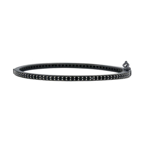 Industrial Finish Ribbed Metro Pave Hinge Bracelet - The Weitzman Museum Store - 