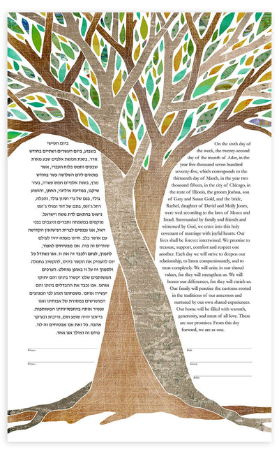 Intertwined Trees Delight Ketubah by Adriana Saipe - The Weitzman Museum Store - 3 - 05