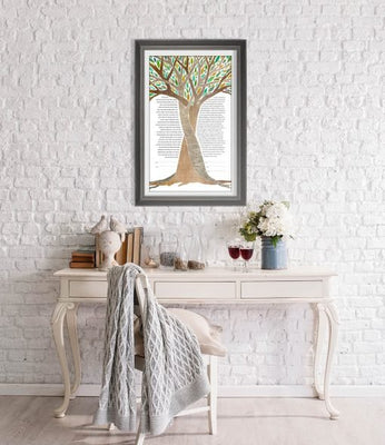 Intertwined Trees Delight Ketubah by Adriana Saipe - The Weitzman Museum Store - 3 - 05