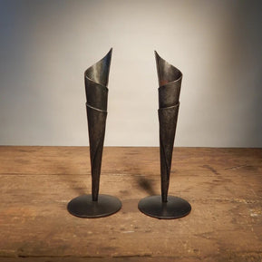 Iron Cone Candle Holders by Blackthorne Forge - The Weitzman Museum Store - 7-847384014120