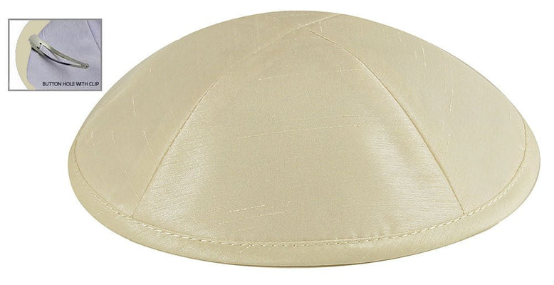 Ivory Silk Kippot - The Weitzman Museum Store - RS - IVORY