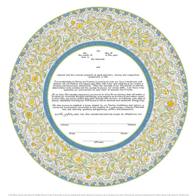 Joy and Happiness Ketubah by Mickie Caspi - The Weitzman Museum Store - 
