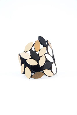 Kate Bracelet Silver + Gold Leaves - The Weitzman Museum Store - KT10SG03-JB