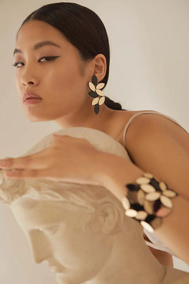 Kate Bracelet Silver + Gold Leaves - The Weitzman Museum Store - KT10SG03-JB