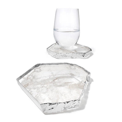 Kivita Crystal Coasters, Gold or Silver - The Weitzman Museum Store - KV-001