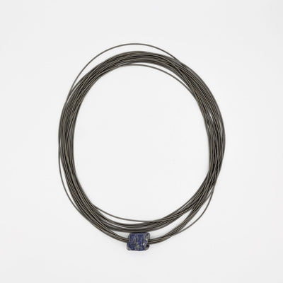 Lapis on Slate Necklace - The Weitzman Museum Store - 7-847384017892