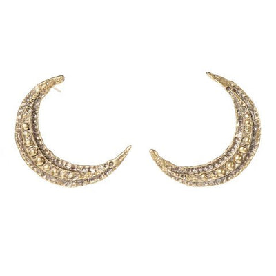 Large Crescent Moon Stud - The Weitzman Museum Store - E152