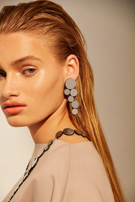 Large Gold Abstraction Earrings - The Weitzman Museum Store - EE55GD-JE