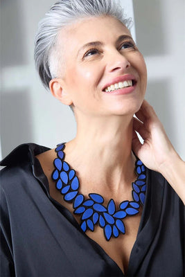Large Raindrop Necklace - Blue - The Weitzman Museum Store - RD05LBU-JN