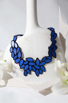 Large Raindrop Necklace - Blue - The Weitzman Museum Store - RD05LBU-JN