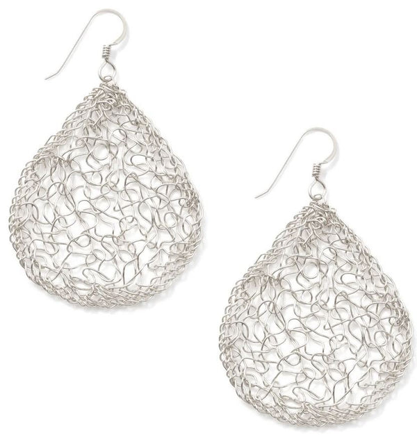 Large Silver Teardrop Earrings - The Weitzman Museum Store - 7 - 847384017800