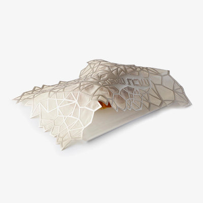 Laser Cut Challah Cover, Blue, Silver or Champagne - The Weitzman Museum Store - 758890192434
