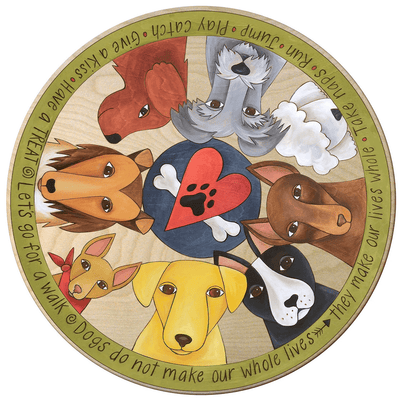 Life with Dogs Lazy Susan - The Weitzman Museum Store - 7 - 847384019031