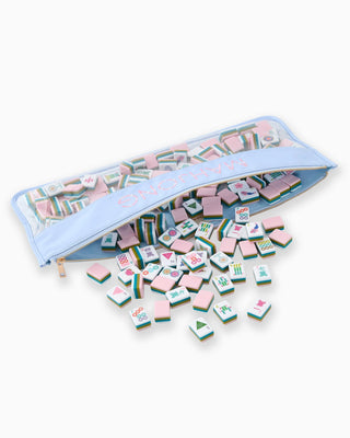 Light Blue Bamboo Mahjong Bag - The Weitzman Museum Store - OMM325