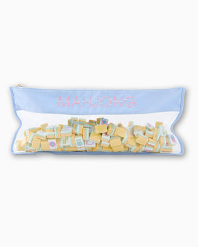 Light Blue Bamboo Mahjong Bag - The Weitzman Museum Store - OMM325