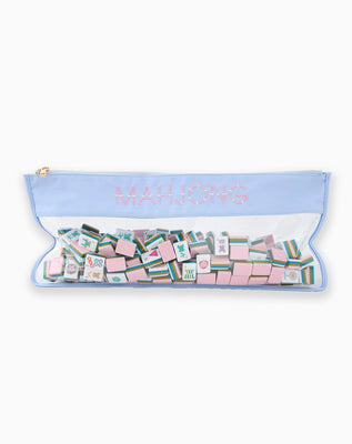 Light Blue Bamboo Mahjong Bag - The Weitzman Museum Store - OMM325