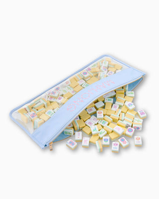Light Blue Bamboo Mahjong Bag - The Weitzman Museum Store - OMM325