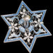 Light Blue Star of David Jeweled Dreidel - The Weitzman Museum Store - 1123