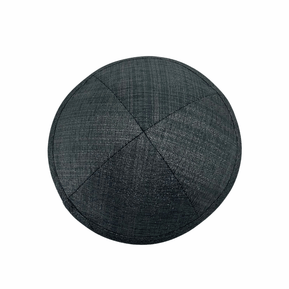 Linen Dark Grey Kippah - The Weitzman Museum Store - MCCL2213