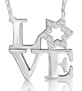 Love Letter Square Necklace - The Weitzman Museum Store - love_square silver