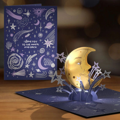 Love You to the Moon and Back Light - Up Pop - Up Card - The Weitzman Museum Store - LP6435