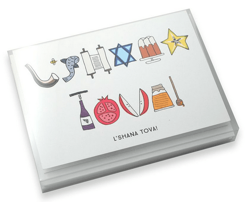 L'shana Tova! Symbols Boxed Rosh Hashanah Cards - The Weitzman Museum Store - 103568