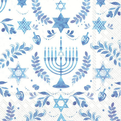 Lunch Napkins Hanukkah (20 Ct.) - The Weitzman Museum Store - L894700