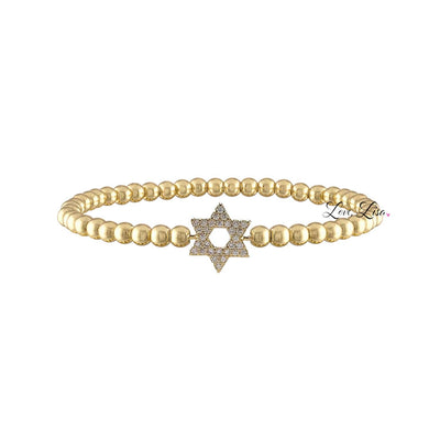 Madison Star of David Colorful Stretch Bracelet - The Weitzman Museum Store - BR-2253