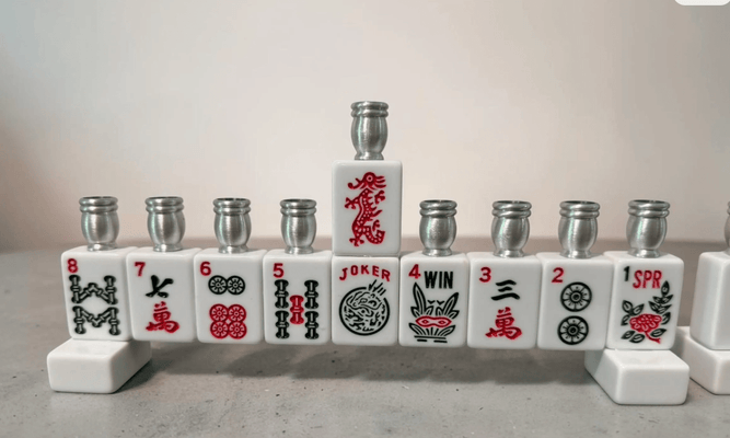 Mah Jong Menorah - The Weitzman Museum Store - MNmahjnavy