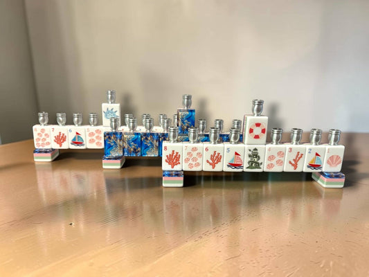 Mah Jong Menorah - The Weitzman Museum Store - MNmahjnavy