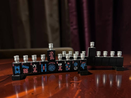 Mah Jong Menorah - The Weitzman Museum Store - MNmahjnavy