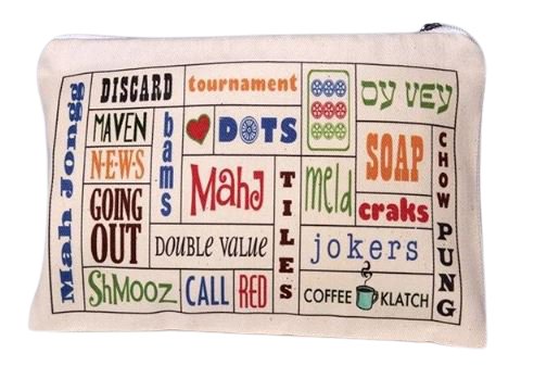 Mah Jongg Words Pouch - The Weitzman Museum Store - MJW129L