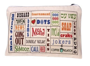 Mah Jongg Words Pouch - The Weitzman Museum Store - MJW129L