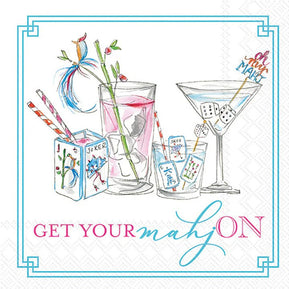 Mahjong Drinks Cocktail Napkins 20/pk - The Weitzman Museum Store - c053700