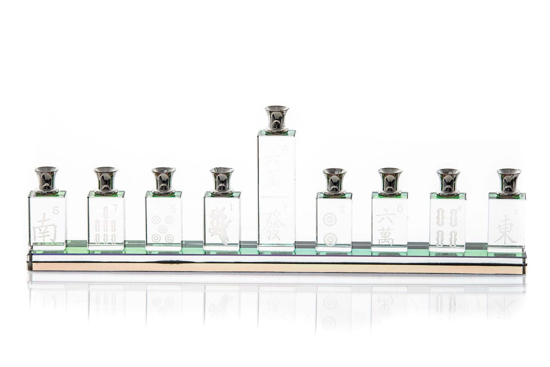 Mahjong Menorah Crystal - The Weitzman Museum Store