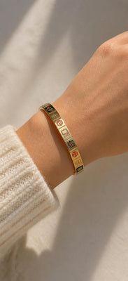 Mahjong Tile Gold Bracelet - The Weitzman Museum Store - 419
