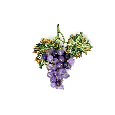 Malbec Grapes Brooch Pin - The Weitzman Museum Store - TL-B-1027