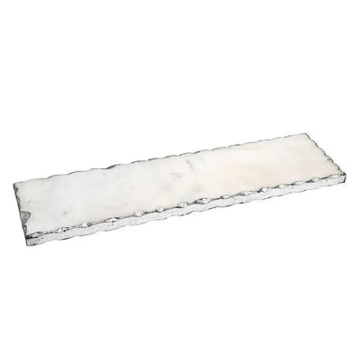 Marble and Silver Tray 18x5 - The Weitzman Museum Store - 61884