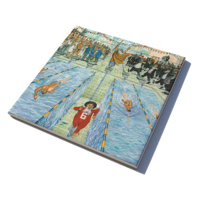Matin Holt Ceramic Trivet - Swimming - The Weitzman Museum Store - 799834