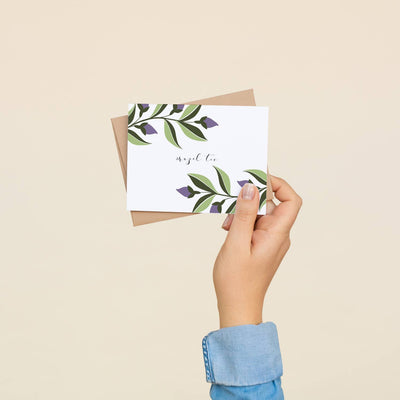 Mazel Tov Ivy Florals Wedding + Celebration Card - The Weitzman Museum Store - WED601