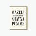 Mazels Shayna Punims Card - The Weitzman Museum Store - GC - WD - 006