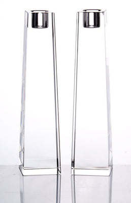 Medium Crystal Candlesticks Obelisk - The Weitzman Museum Store - 16353 - M