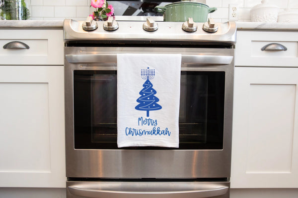 Merry Chrismukkah Kitchen Towel - The Weitzman Museum Store - 