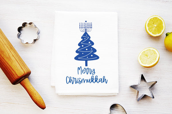 Merry Chrismukkah Kitchen Towel - The Weitzman Museum Store - 