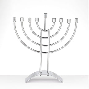 Metal Menorah Silver Tone - The Weitzman Museum Store - MH - 14